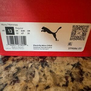 Puma Electrify Nitro 3 Knit in Hazelnut and Dark Gray